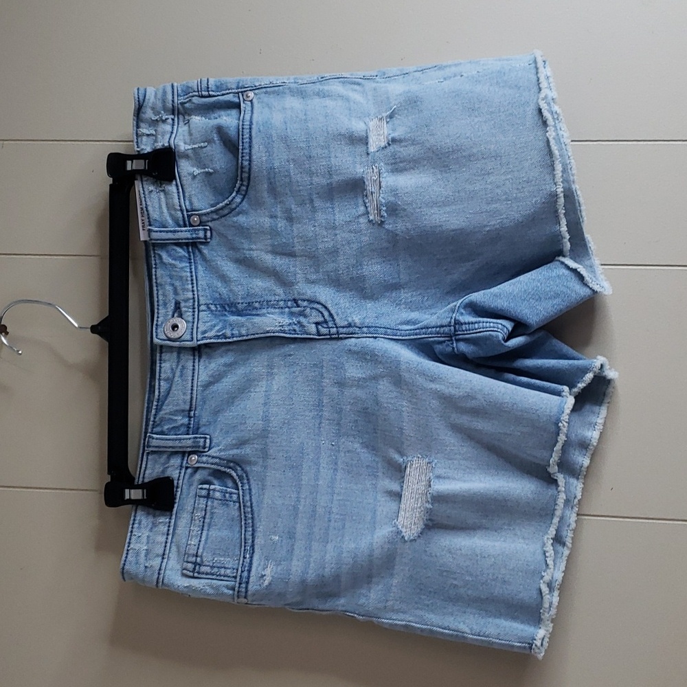 Style & Co Frayed Hem Shorts Mid Rise Slimming Pocket 8